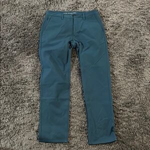 Classic Blue Chinos with Flat Front Design
